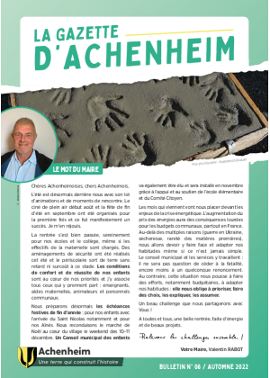 Gazette Automne 2022